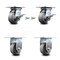 Service Caster 4 Inch Thermoplastic Rubber Caster Brakes/Swivel Locks and 2 Rigid SCC, 2PK SCC-35S420-TPRBF-SLB-BSL-2-R-2 - alternate 1